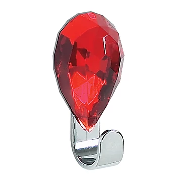 Spirella Jewel Ruby felragasztható akasztó, piros
