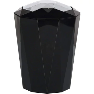 Spirella Crystal szemetes 5L, fekete