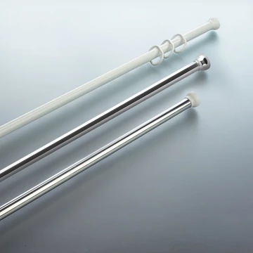 Spirella Magic zuhanyfüggöny tartó 125-220 cm, Ø21 mm, alumínium/fehér